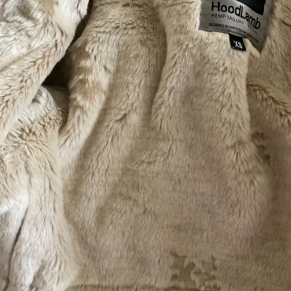 Hoodlamb Women’s Classic Hemp Jacket Size XS Dark Blue